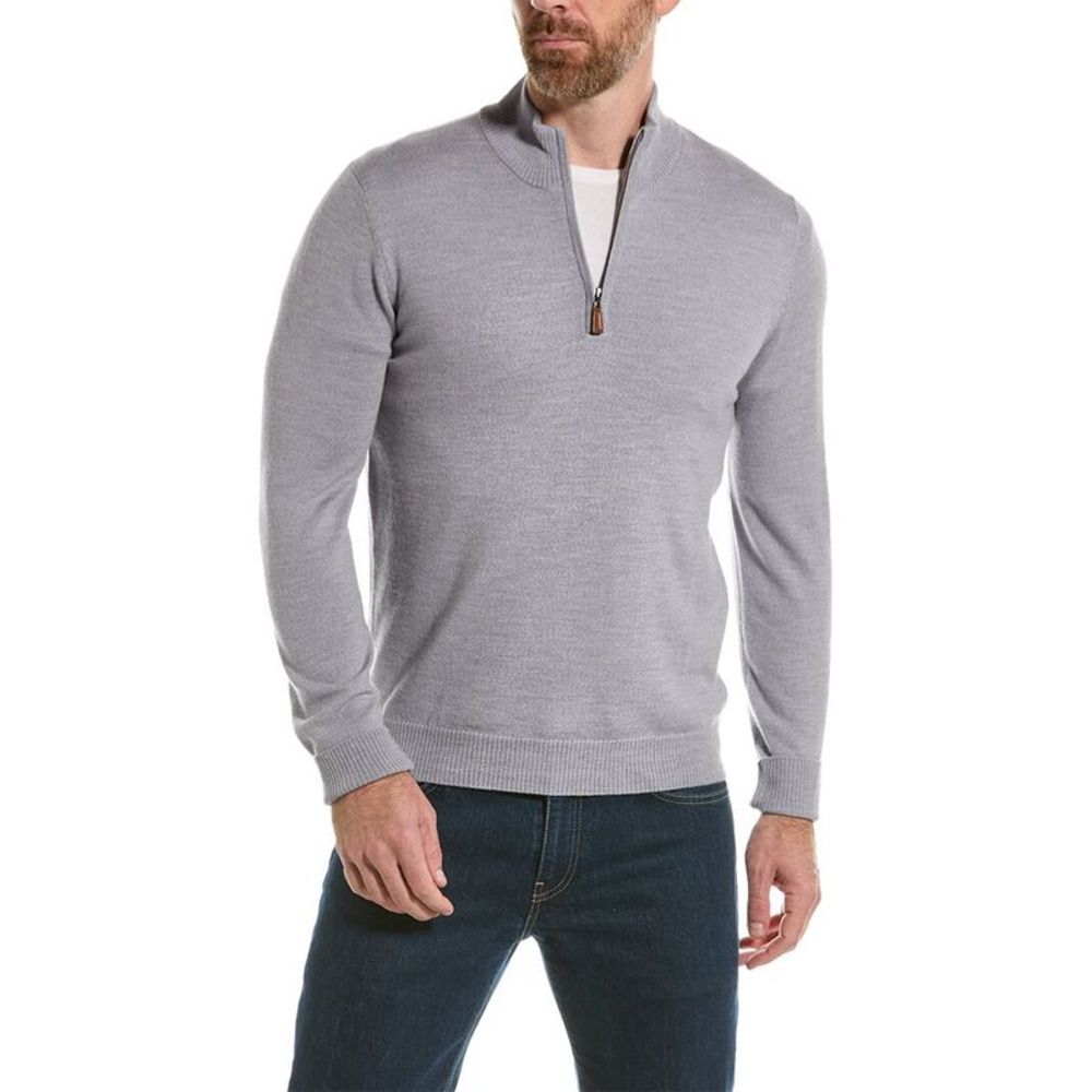 Mette Merino Wool 1/4-Zip Mock Sweater